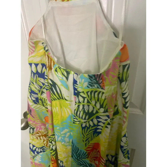 Staud Coliseum Tropical Printed Linen Cutout Maxi Dress Size 2 - Picture 8 of 12